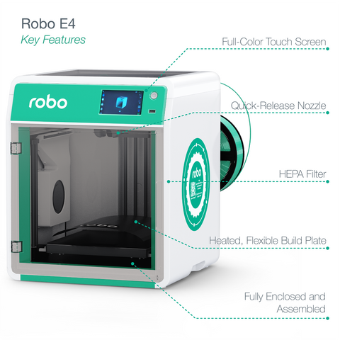 Robo E4 3D Printer | ROBO 3D